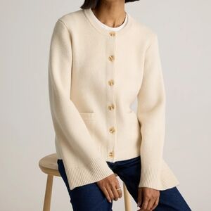 QUINCE Mongolian Cashmere Structured Cardigan